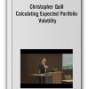 Christopher Quill – Calculating Expected Portfolio Volatility