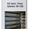 W.D. Gann's - Private Ephemeris 1941-1950